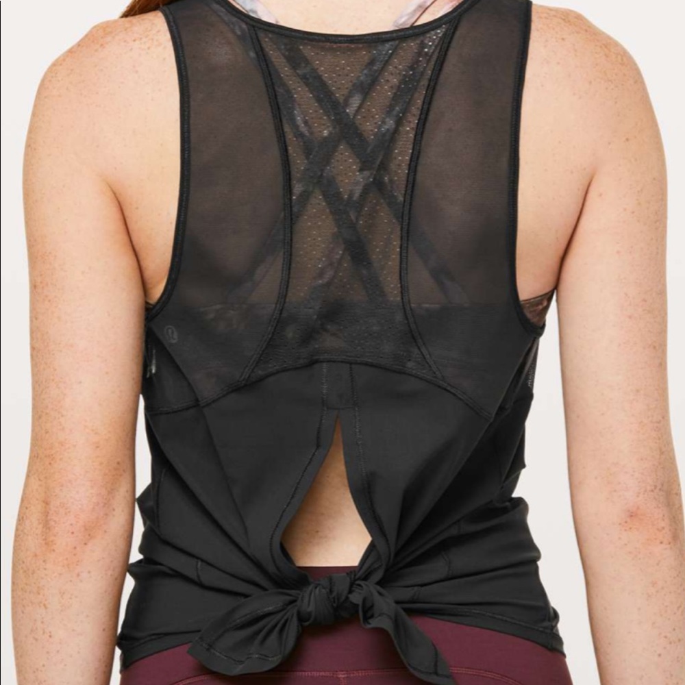 Lululemon Sculpt Tank Tie Back Black Size 6